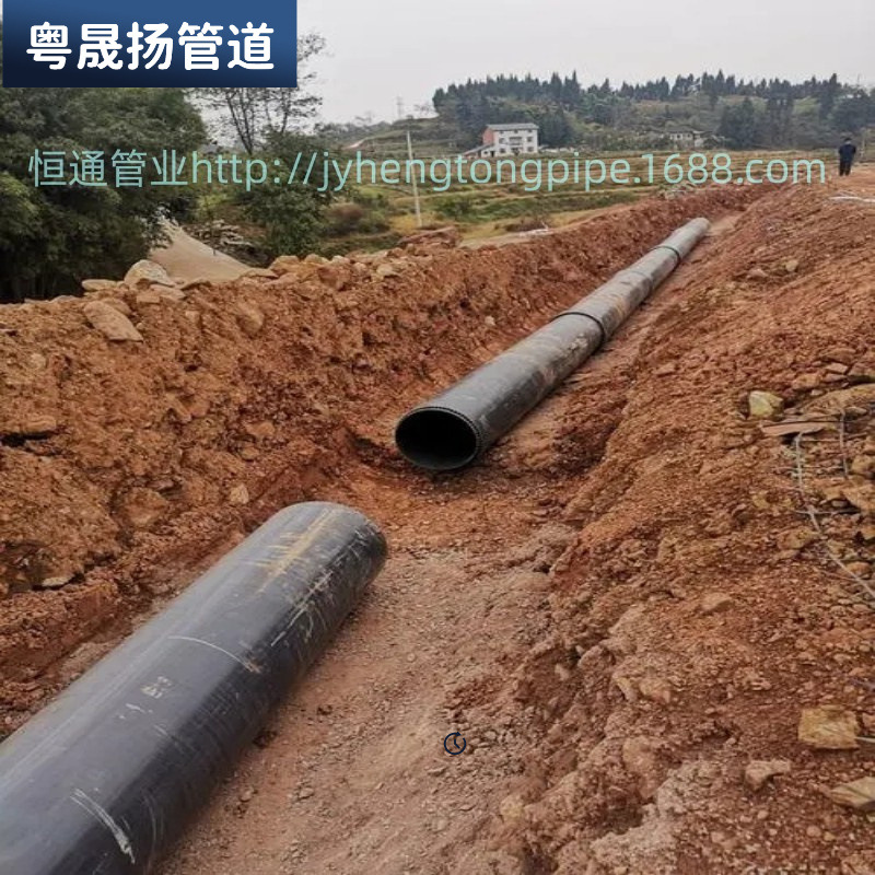 HDPE高密度聚乙烯B型增强缠绕管市政排雨污水井筒管 pe波纹克拉管