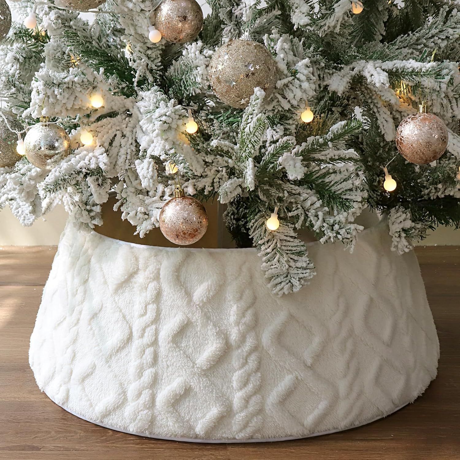 Navidad transfronteriza de diamante de peluche falda de árbol abrazadera ajustable decoración del árbol de Navidad decoración del árbol