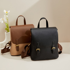 新款潮流雙肩背包休閒簡約大容量女士PU雙肩包戶外旅行小背包批發