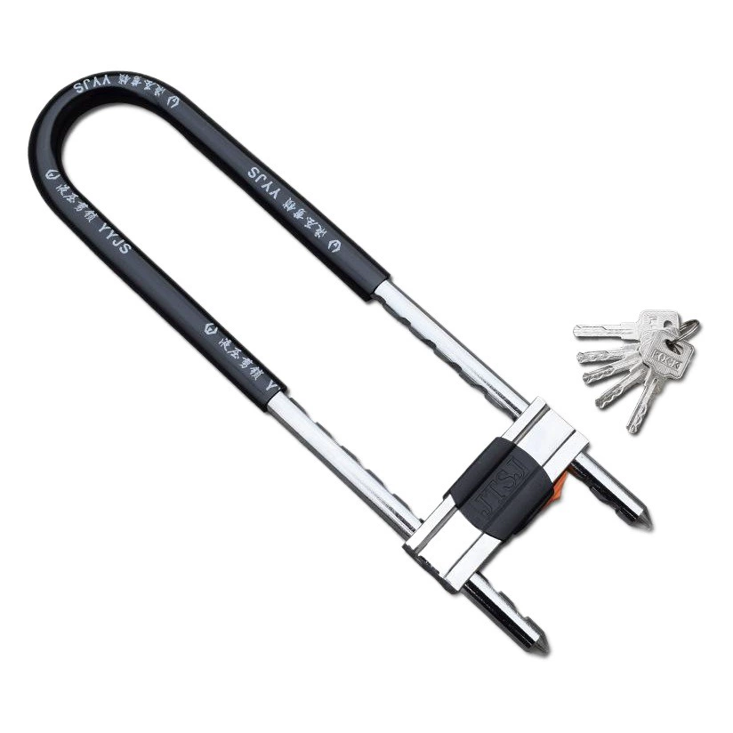 Стеклянный дверной замок U-образный замок Дверной замок магазина Двойная дверь Противоугонный замок Бытовой удлиненный U-образный замок Электрический мотоциклетный замок