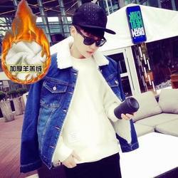 冬のレトロなベルベットのデニムコートの男性服の青年韓国版の厚いジャケットの上着のファッションの大きいサイズの外国貿易の綿服|undefined