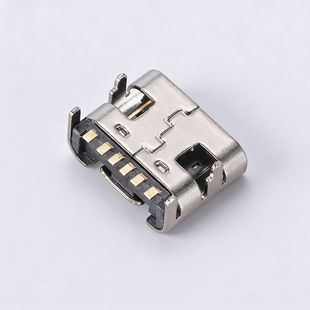 Type-C 6Pin SPCC�F��ĸ��6.5mm������SMT�NƬ3ARoHS USBC�B����