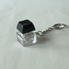 Single button - black cap - small d-ring chain