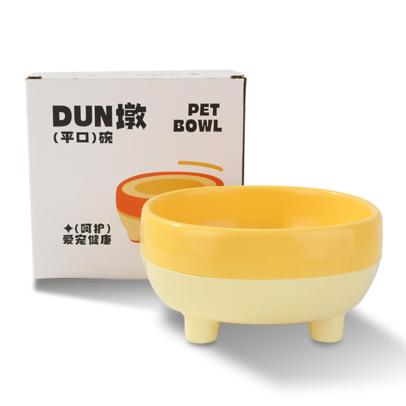 Cuenco de gato para mascotas de gran calibre, cuello, boca oblicua, cuenco de muelle lindo, cuenco de comida para gatos, utensilios de comida para mascotas, cuenco para perros, cuenco para perros