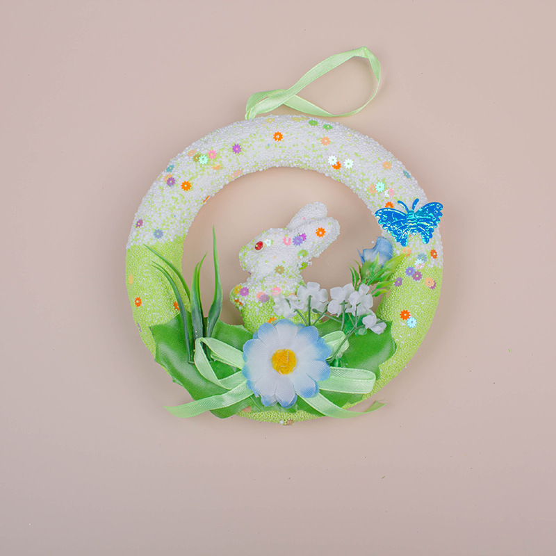 Personalizada espuma de Pascua colchón decoración de la puerta colgante planta de corona de flores nórdicas atmósfera de corona
