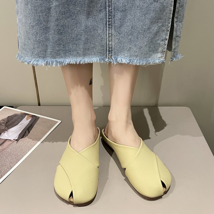 Mules donna in vera pelle morbida scarpe basse comode estive_voghion.com
