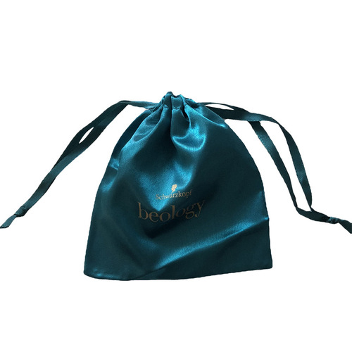 Green satin storage bag satin drawstring bag gift bag satin drawstring pocket anti-satin drawstring pocket black