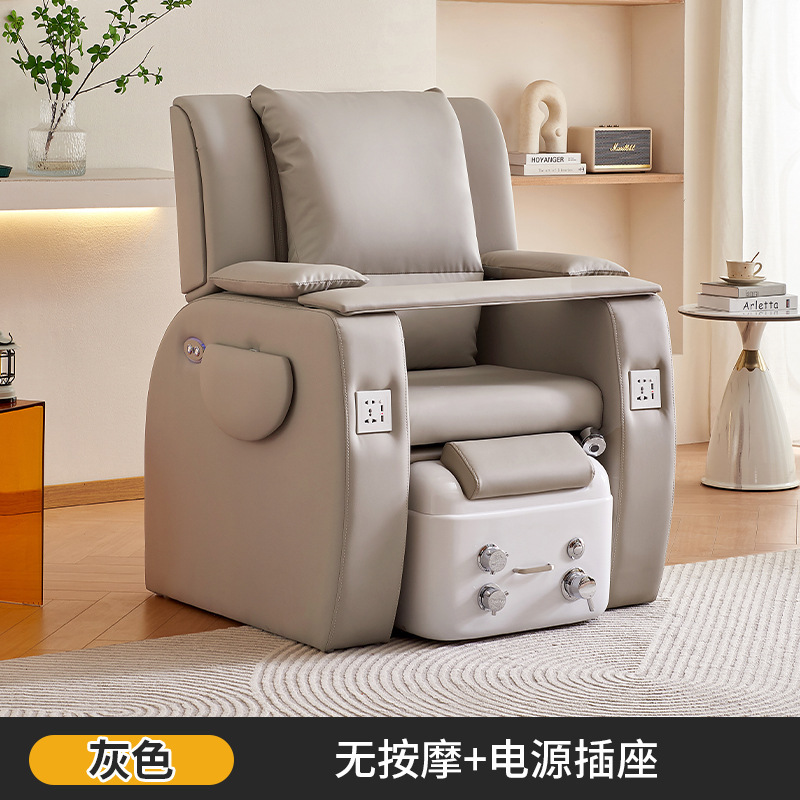 Gris + sin masaje + toma de corriente USB + luces coloridas