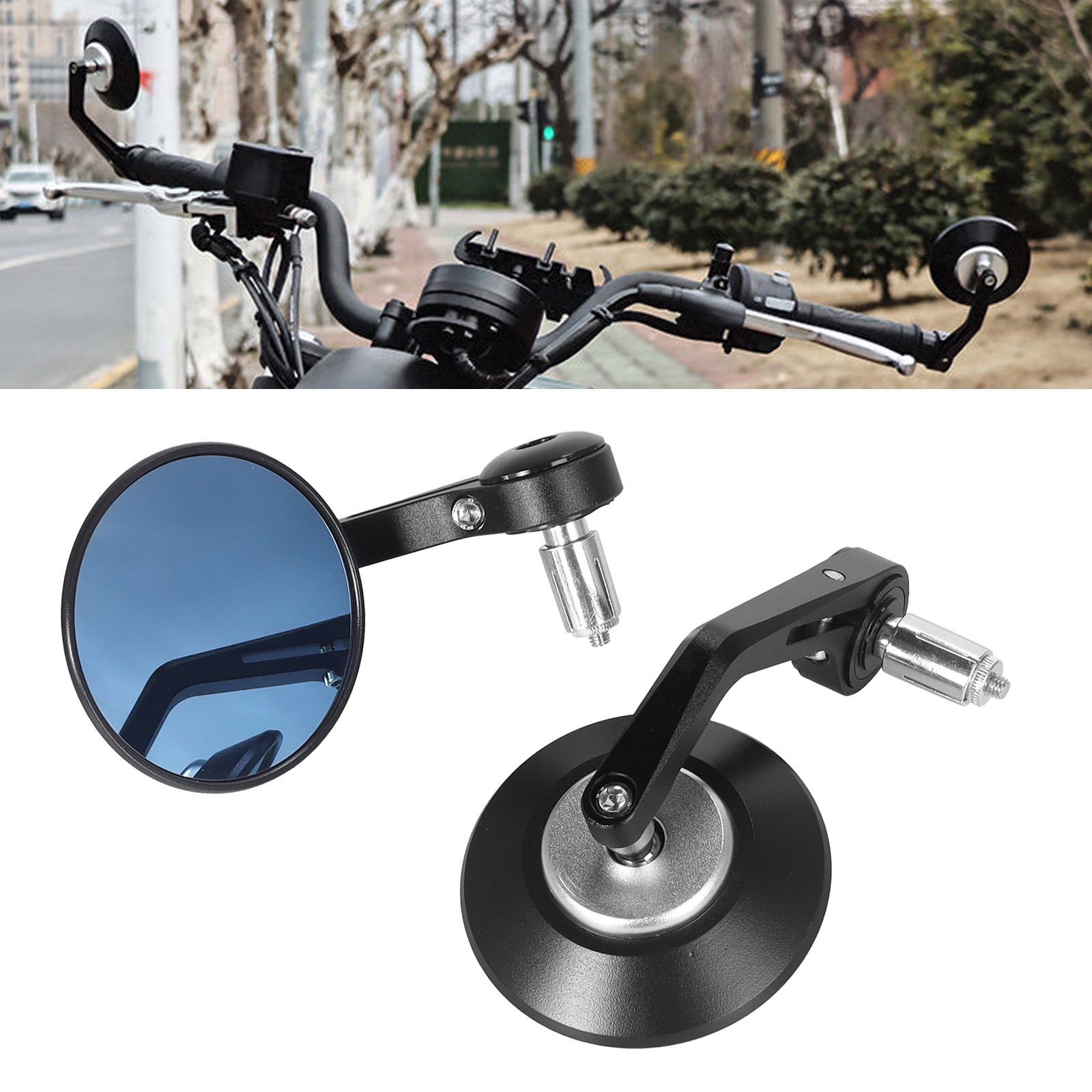 Motorcycle Rearview Mirror, Cruise Bike Handlebar Mirror, Cnc Modified Reversing Mirror, Retro Handlebar Mirror, Direct Supply Reflector