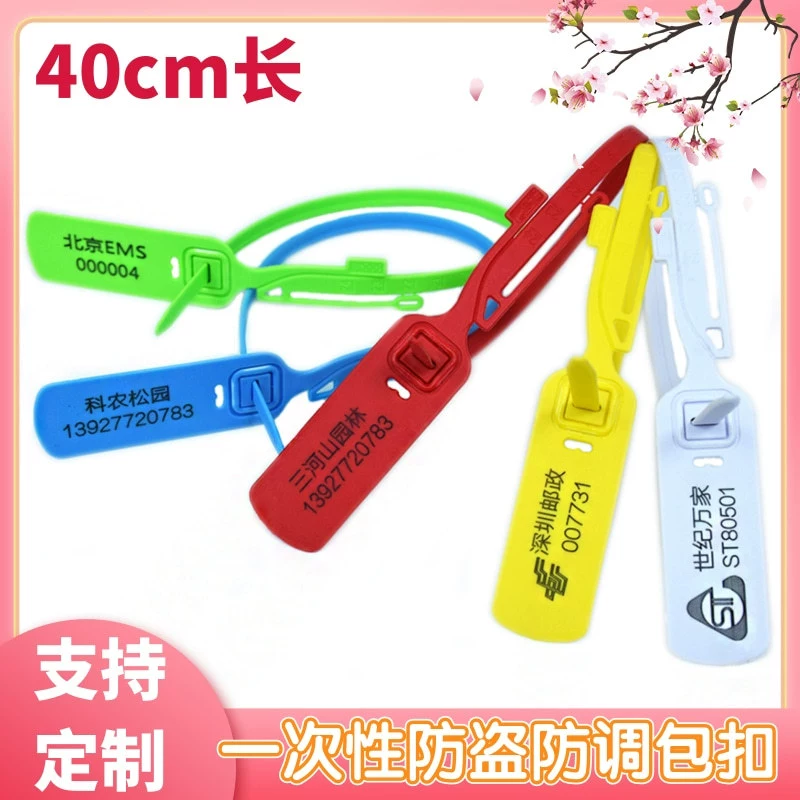 Поставка фабрики пластиковая этикетка контейнера логистики печать анти-подделки знак этикетки галстук анти-износ анти-Регулировка пряжки 40