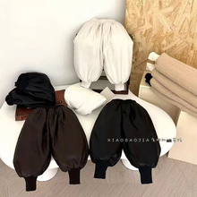 皮裤男童冬季加绒2025新款秋冬装男宝加厚保暖时尚潮酷防水束脚裤