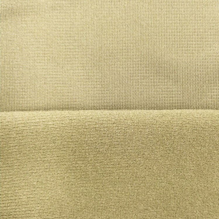 工厂经编拉绒布50D高F丝光绒120gsm口袋布服装用料毛绒布植绒布