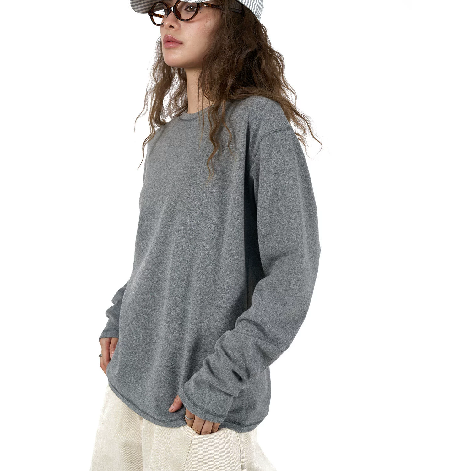 Lu Fu осенний и зимний новый корейский простой бархат с круглым вырезом футболка свободная мягкая клейкая кожа теплая топ для женщин