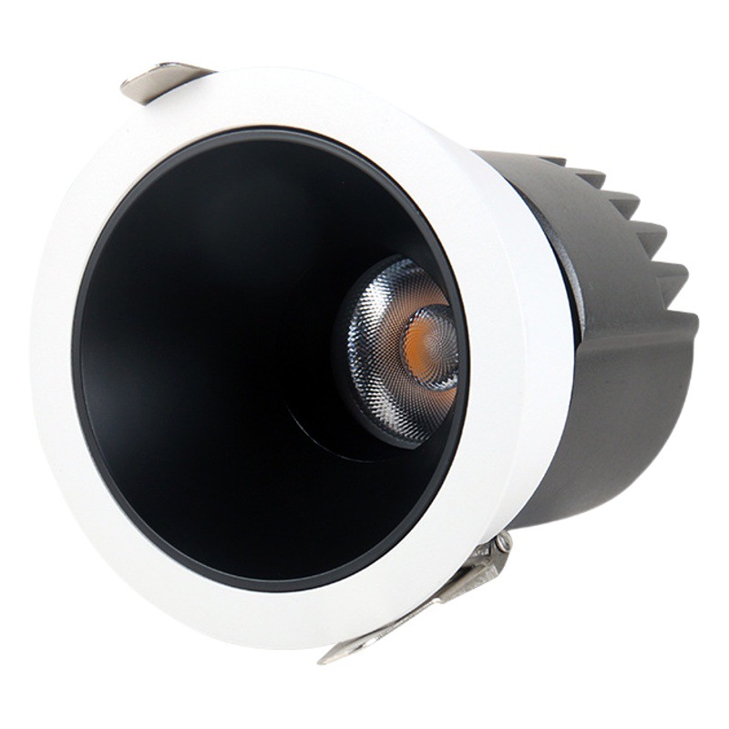 El espectro completo 98 muestra un foco antideslumbrante led de luz azul baja, colinas incrustadas sin luz principal, foco de la sala de estar del hogar