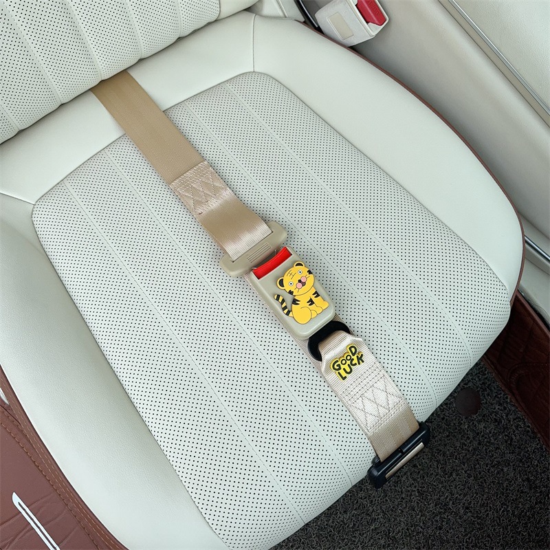 Pregnant Women Car | Katong Car seat belt - three-point-anti-strangling-seatbelt-beige-tiger