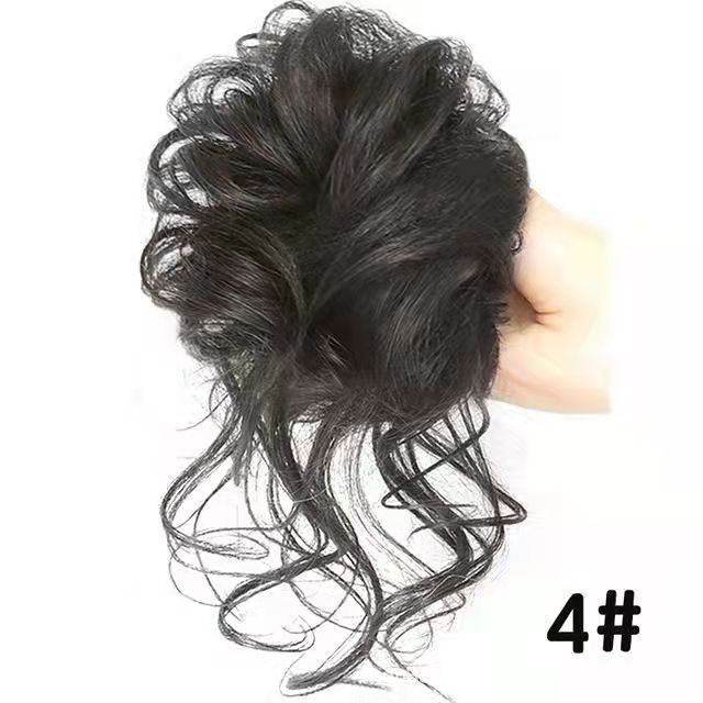 Estilo coreano elegante natural mullido perezoso temperamento peluca larga barba updo peluca bolsa Cheongsam fotografía updo accesorios para el cabello