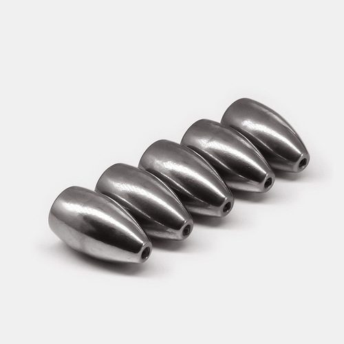 Lure-Wearing Tungsten Steel Bullet Lead Sinkers for Texas Rigs  
Hollow Tube Design Prevents Line Damage, Anti-Hang-Up  
Tungsten Steel Drop with Drum-Shaped Booster for Enhanced Casting Performance