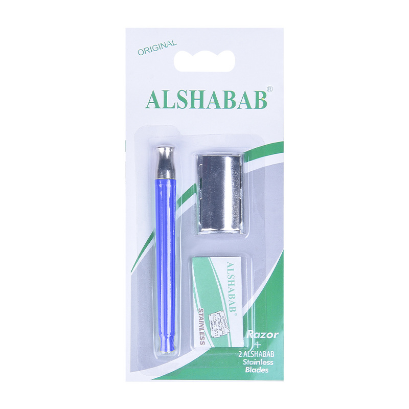 Rastrillo de Afeitar Manual Acero Inoxidable Doble Filo para Uso Doméstico