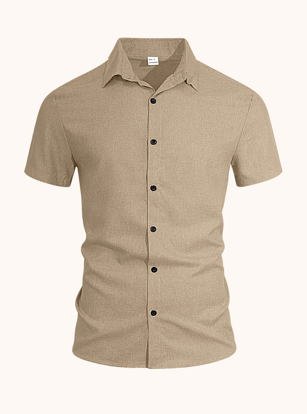 Amazon hombre imitación de cáñamo transpirable de mangas cortas de negocios casual solapa de secado rápido de verano blusa delgada TK camisa transfronteriza