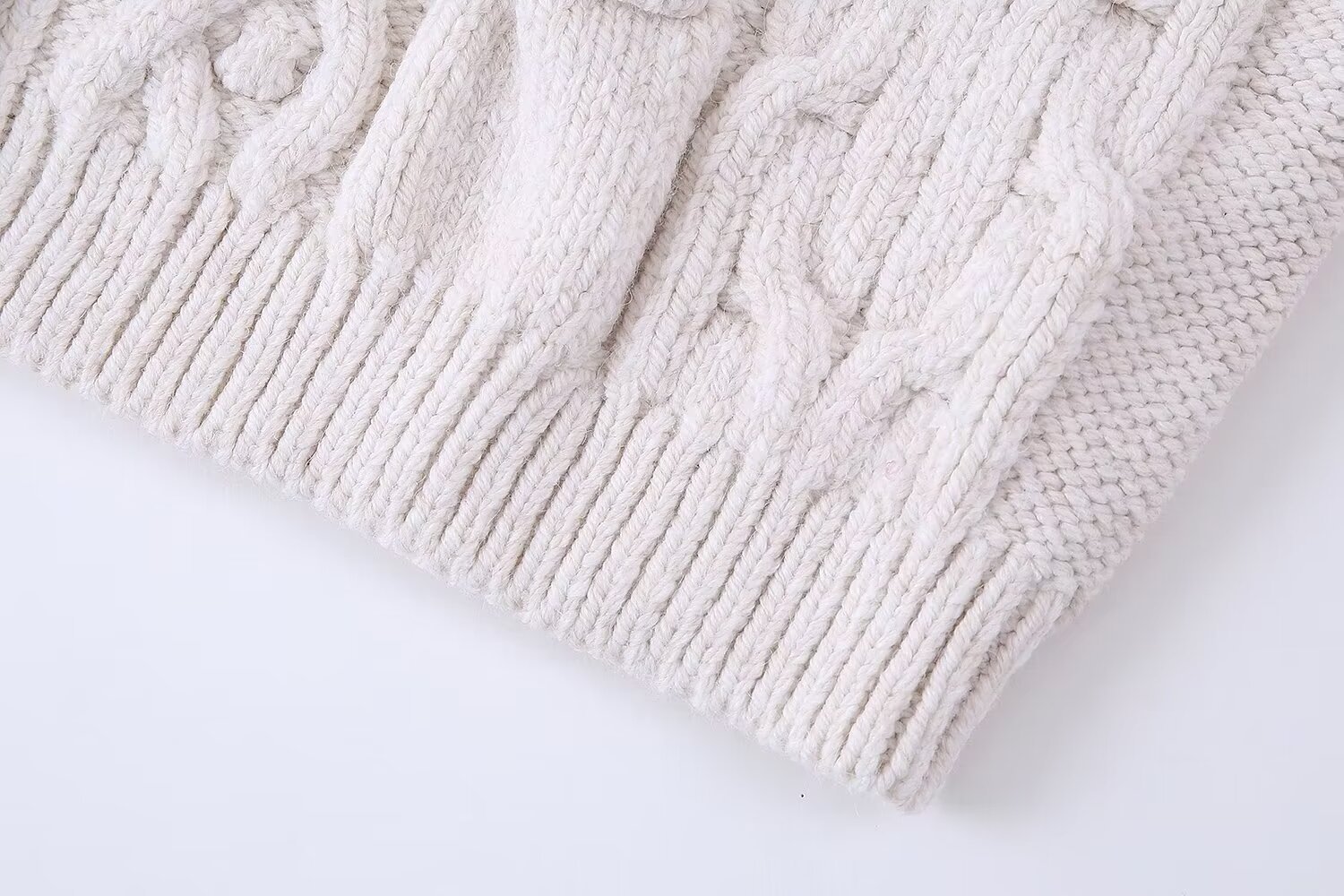 ZA Damen 2024 Frühjahr Neuer modischer Lazy Style Langarm V-Ausschnitt Pullover Strickjacke Mantel_voghion.com