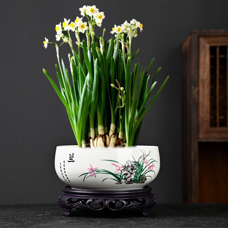 Cuenco de nenúfares, flores de cobre, macetas especiales con paletas, utensilios hidropónicos de cerámica, macetas grandes para el hogar, liquidación al por mayor