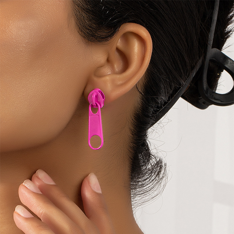 1 Pair Funny Geometric Alloy Spray Paint Womenu0027S Drop Earrings