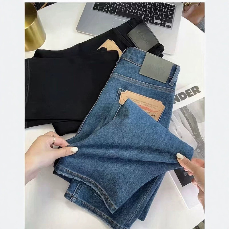 Straight-leg champion! ~ Petite women's new autumn high-waisted slim straight-leg jeans Straight-leg champion! ~ Petite women's new autumn high-waisted slim straight-leg jeans