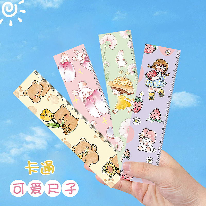 Creative Ruler Multifunction Cartoon Cute High-Quality 20cm Ruler for Elementary Students Specialized Graduated Scale School Supplies