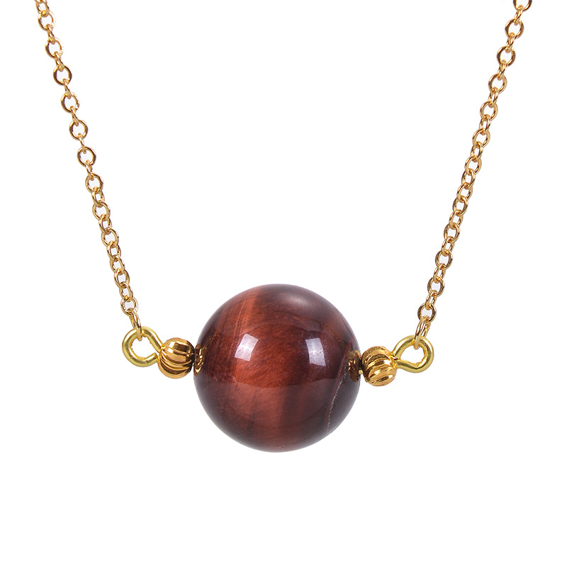 Daily Occasion natural stone Material Elegant Printing Natural Stone Pendant Necklace In Bulk