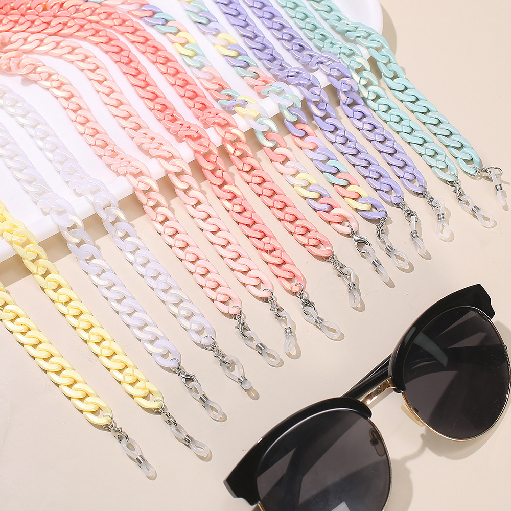 New Macaron Color Acrylic Antilost Extension Glasses Mask Chain Hanging Neckpicture1