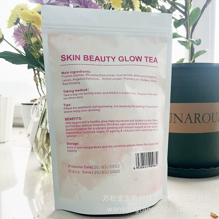Сияющий чай для кожи, отбеливание, антиоксидант, антивозрастной чай