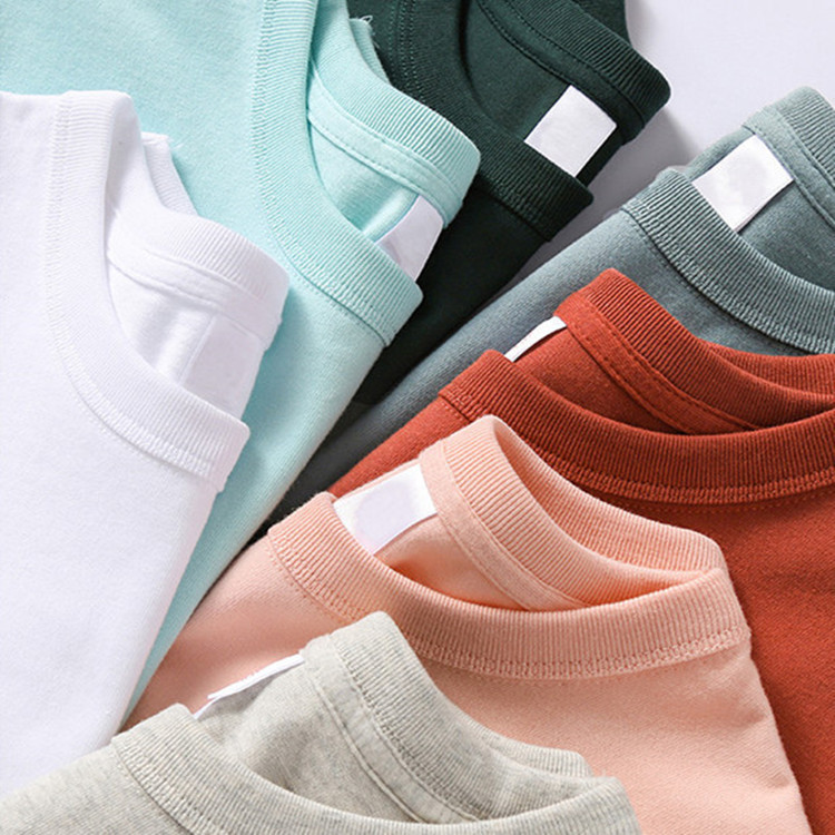 300g White Cotton Heavy Thickened Short Sleeve Joker T-Shirt Women's Loose Sanding Couple Half Sleeve T-Shirt for Men and Women