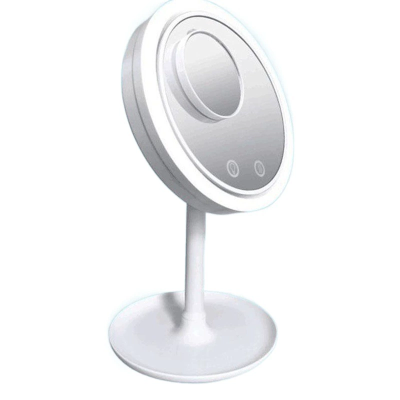 Трансграничное зеркало для макияжа три в одном с вентилятором маленькое зеркало креативное с веером, рассеянное по ветру светодиодное настольное увеличительное стекло с подсветкой