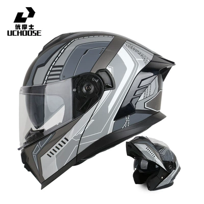 Motosiklet kaskı (dəbilqə): Men and Women, Bluetooth Full-Face - matte-mecha-s