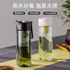 磁気弾ティーカップtritan磁気吸引スポーツ男性携帯大容量コップ茶水分離コップ車載泡茶