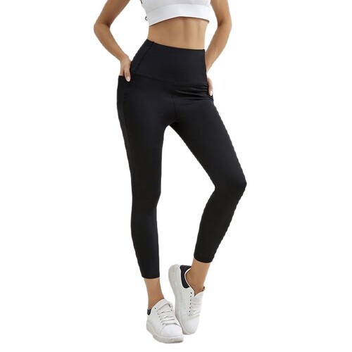 NULS High-Waisted Yoga Pants with Bare Sensation Tight Pocket Workout Leggings for Women, European and American Hip-Lifting Fitness Pants