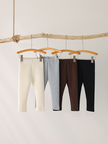 Women's Thick Fitted Solid Color Leggings for Autumn and Winter, Wearable Thin Fleece Casual Cotton Baby Leggings