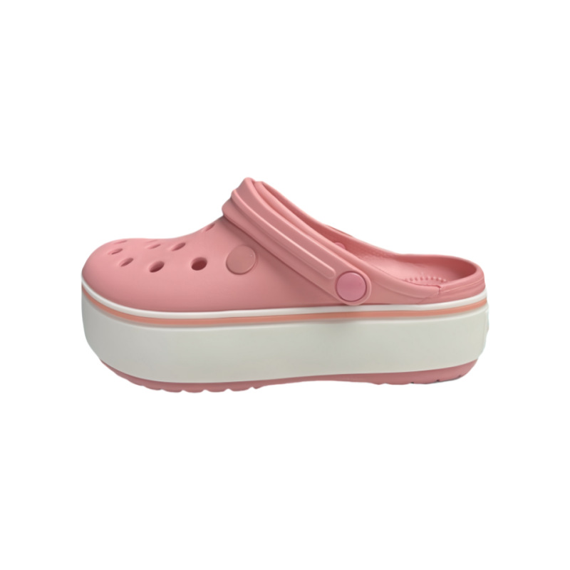 Zapatos de cañón para mujeres con base gruesa Carobán verano nuevo arco iris anti-deslizante con base suave zapatillas de playa transpirables