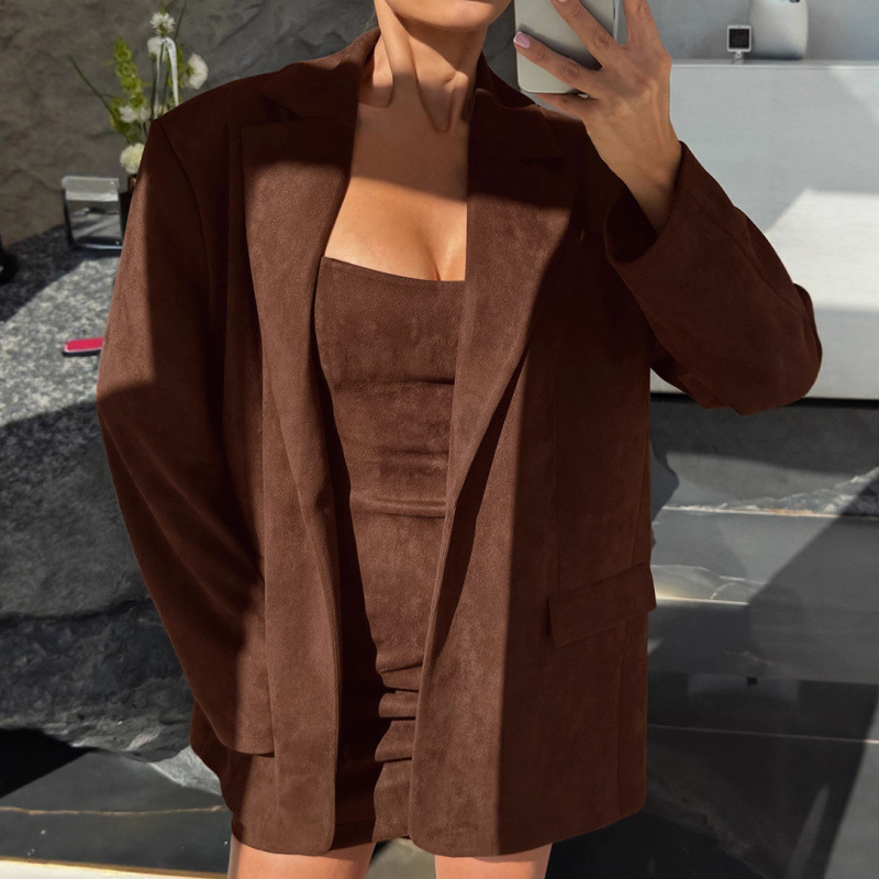 British-Style Casual Suit Jackets For Women's Autumn And Winter Atmosphere, Loose And Slimming, Retro Commuter Suits Who_ecoleips.com