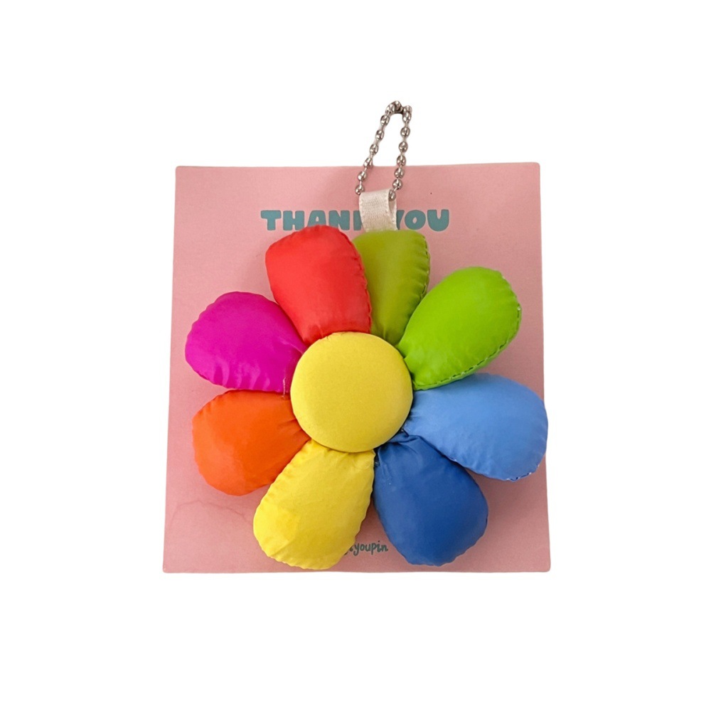 Colgante de flores de sol colorido mochila de chicas llaver decoración colgante adorable flor colgante al por mayor