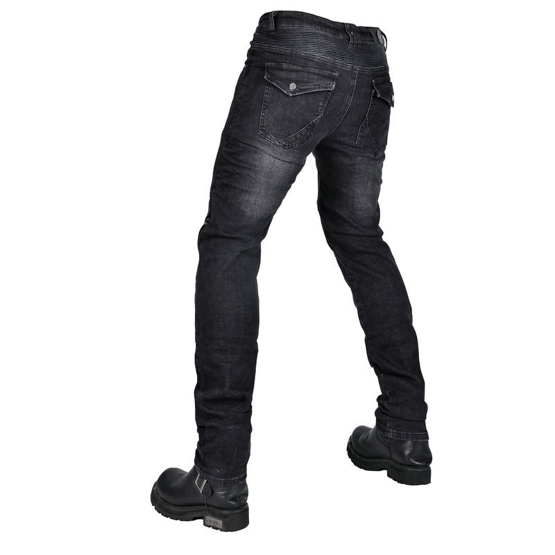 VOLERO pantalones vaqueros de la motocicleta de la vendimia de los hombres pantalones de montar de la motocicleta resistente al desgaste resistente al desgarro anti-caída pantalones de silicona equipo de protección