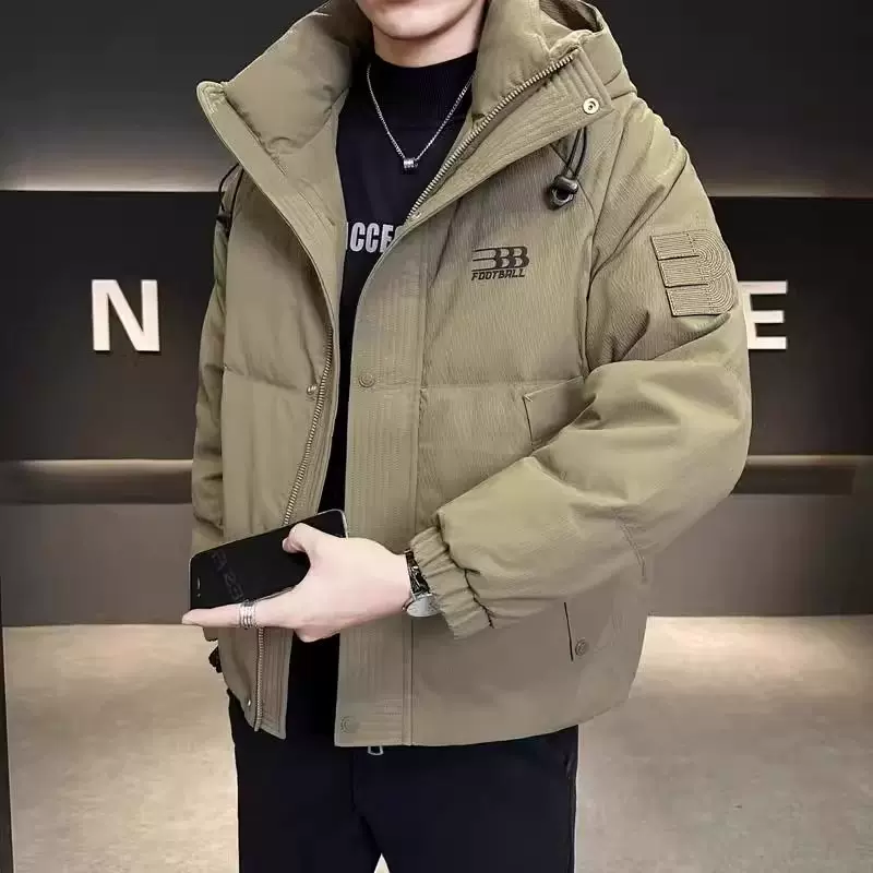 男士羽绒服冬季加厚保暖面包服美式潮牌防寒服2025新款连帽外套