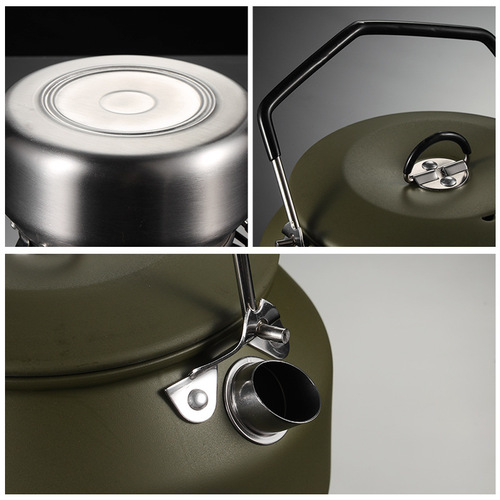 Aion 304 stainless steel camping kettle outdoor boiling pot portable large capacity camping high-value pot