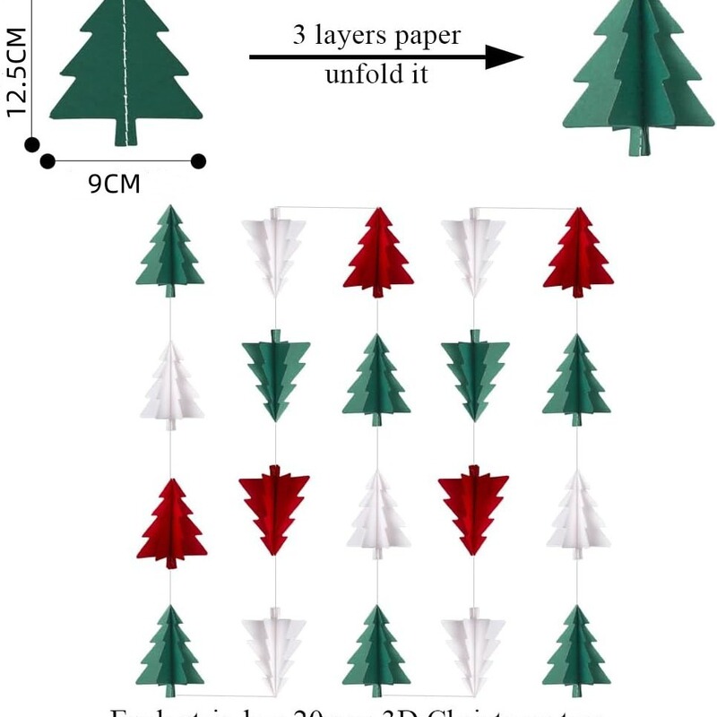 3d立体ミニ3層の小さなクリスマスツリーの紙は花を引っ張って旗を掲げます。|undefined
