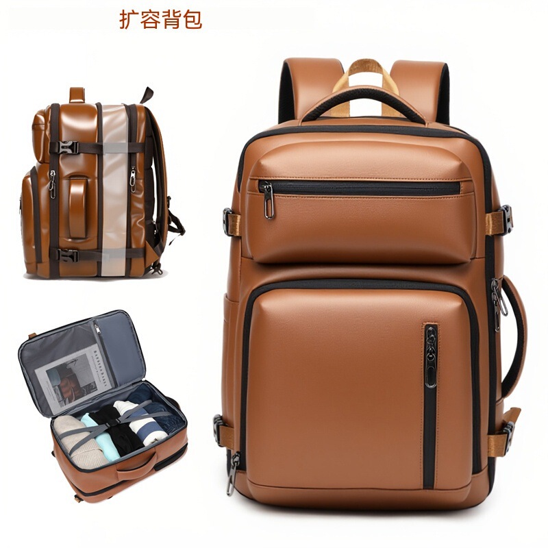 Cross-Border Large-Capacity Multi-Functional Expandable Laptop Backpack 17.3inch Waterproof Business Travel Backpack