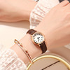 Cute watch, retro dial for beloved, Korean style, simple and elegant design, for secondary school, thin strap, small dial