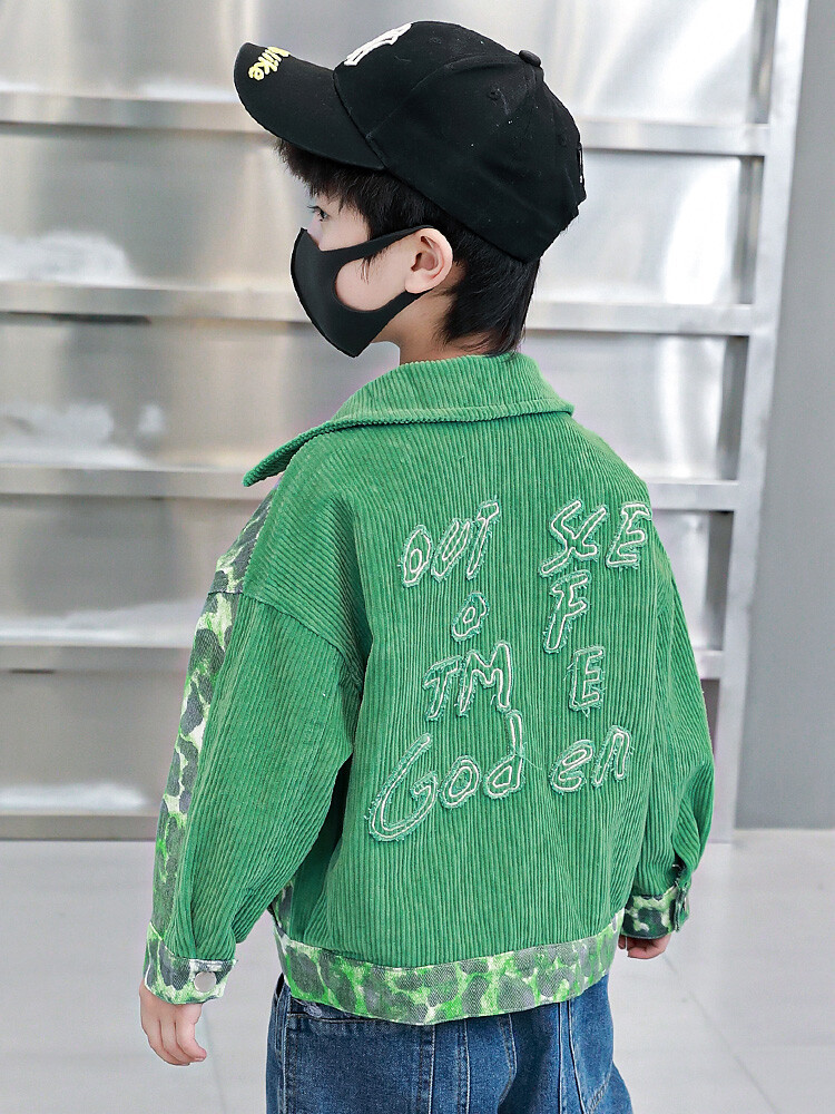 Patchwork a righe da bambino per la primavera e l'autunno 2023, nuova bella giacca, abbigliamento per bambini_voghion.com