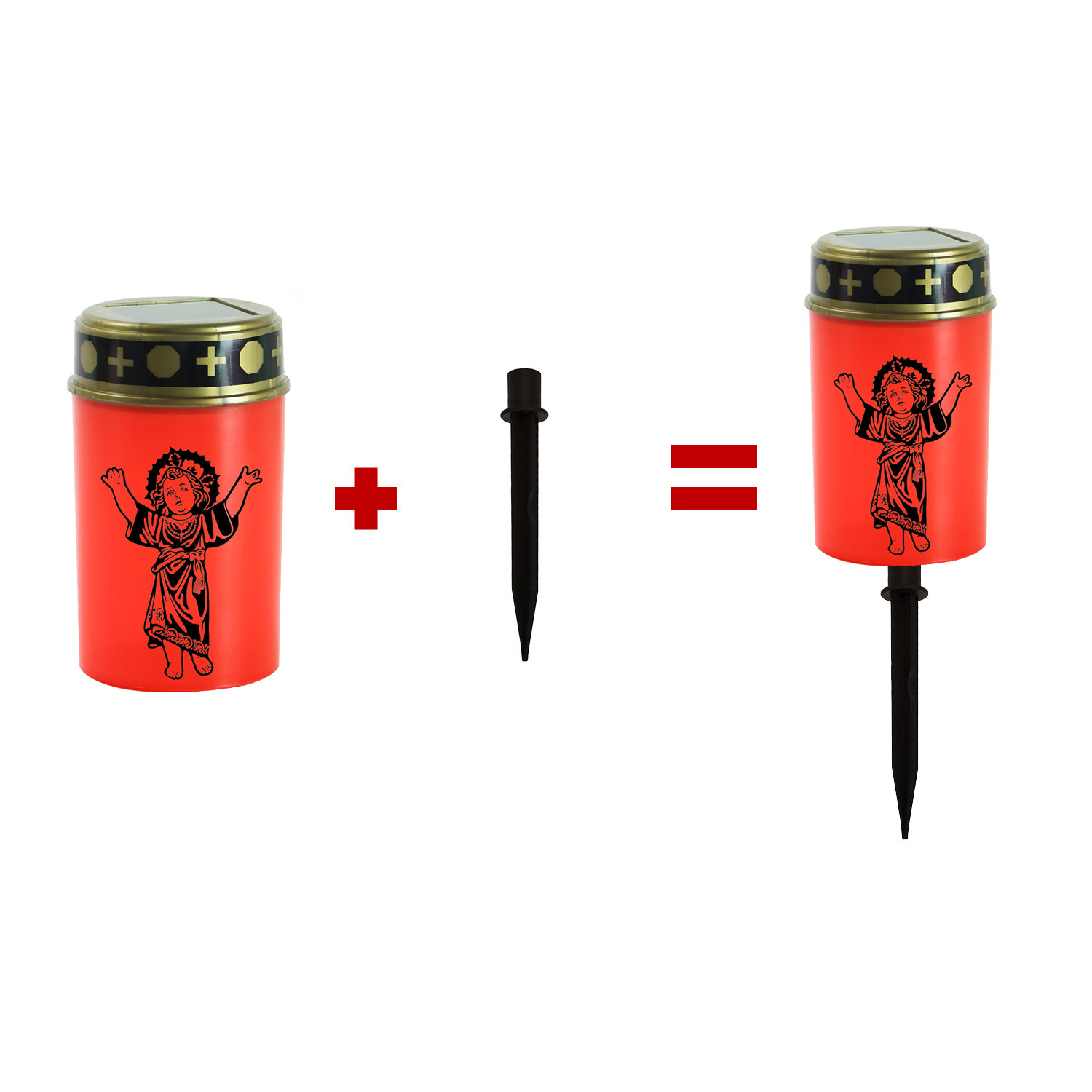 접지 플러그 포함 4(빨간색 쉘)