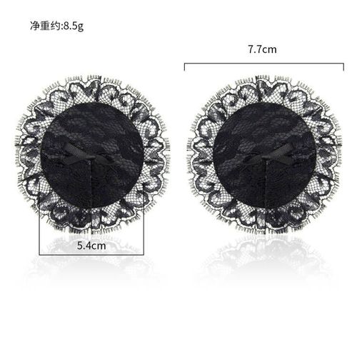 Manufacturer wholesale leather lace breast patch black PU breast patch Zhejiang sexy breast patch sexual health bow