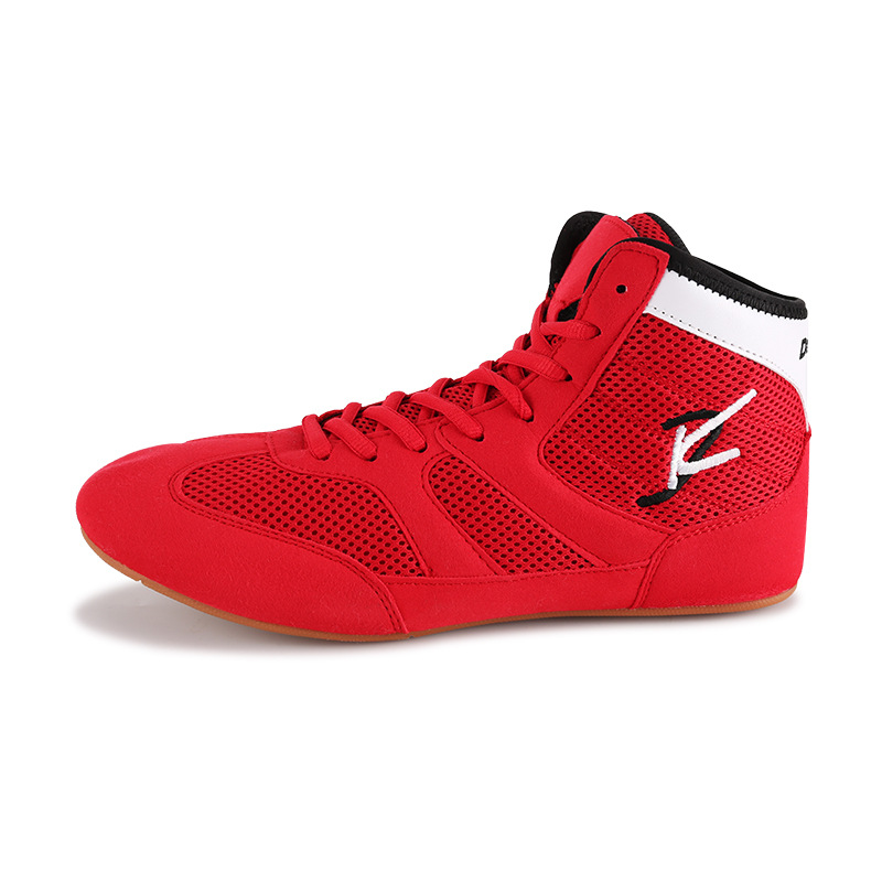 Men's and Women's Low-Top Sanda Wrestling Shoes, High-Top Fighting Training Boxing Shoes, Wrestling Boots with Professional Non-Slip Rubber Soles